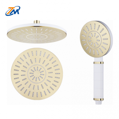 TM-353G 253G CIXI Plastic gold Plated shower head bathroom rainfall overhead shower head