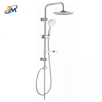 TM-1002 China Bathroom shower accessory set plastic chrome complete rain shower column set