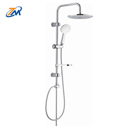 TM-1002 China Bathroom shower accessory set plastic chrome complete rain shower column set